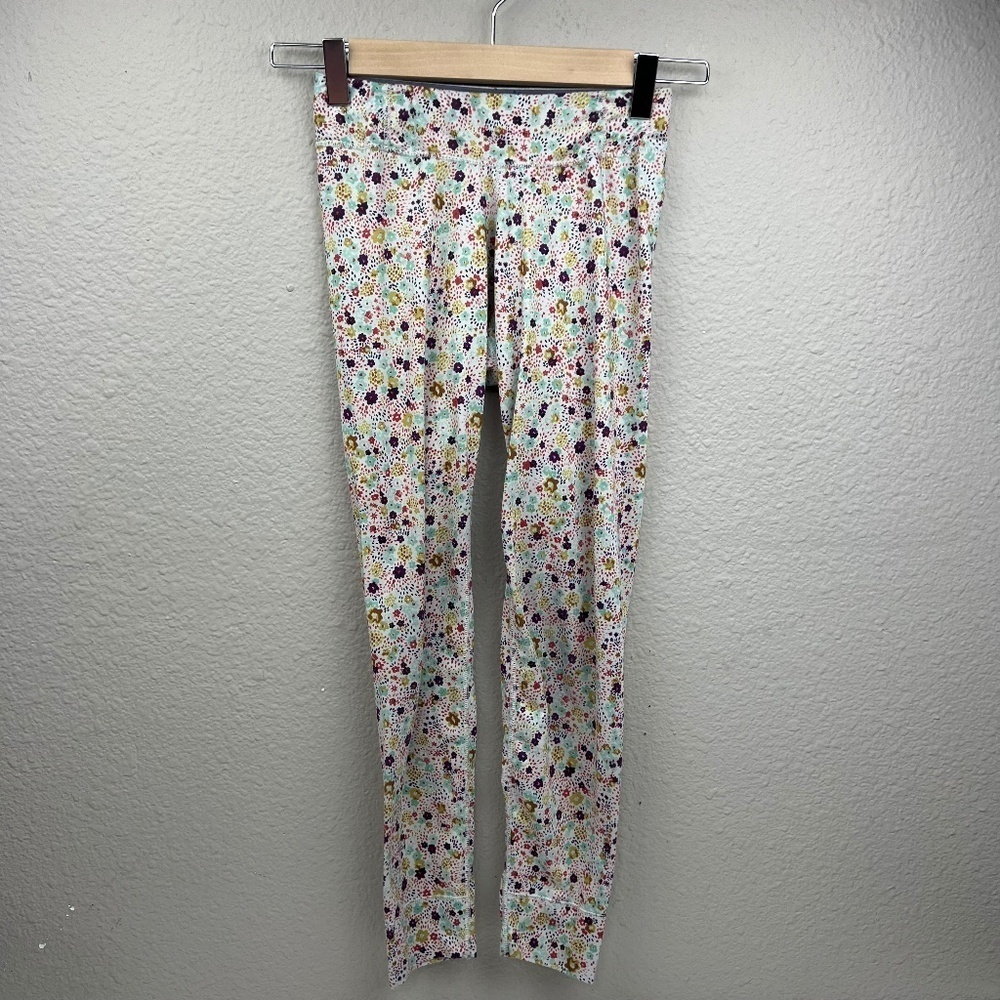 Girl's Patagonia Capilene Baselayer Leggings in Floral Print Sz M 10
